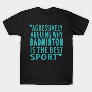 Badminton net racket double sayings T-Shirt